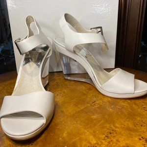 Michael Kors white wedge sandal